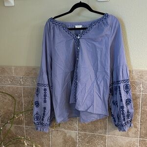 Nicole Miller Artelier Blouse
More blue than purple I really beautiful mix